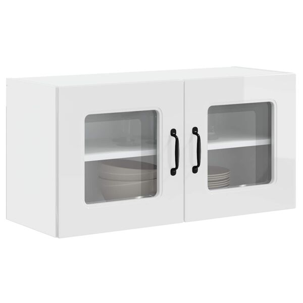 vidaXL Kitchen Cabinet Kalmar High Gloss White 80 x 31 x 40 cm