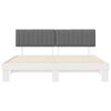 vidaXL Bed Frame with Upholstered Headboard Light Grey 200 x 200 cm