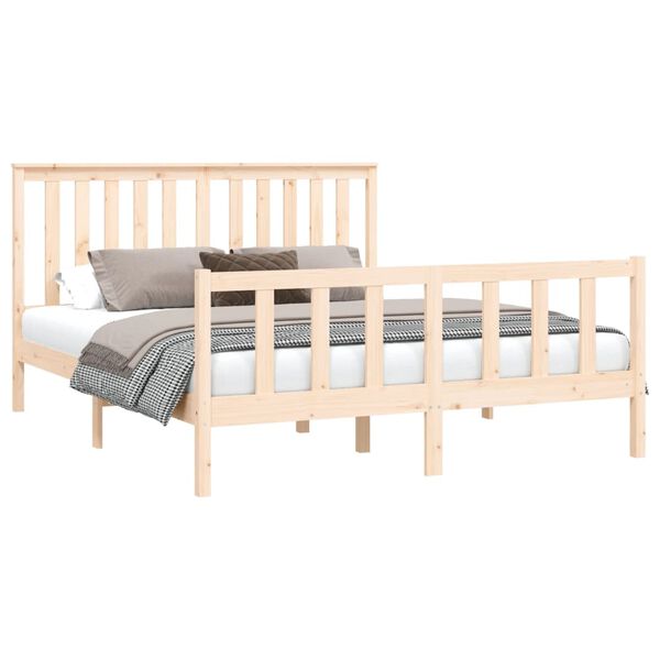 vidaXL Bed Frame without Mattress 160x200 cm Solid Wood Pine