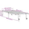 vidaXL Bed Frame without Mattress Foldable Black 80x200 cm Steel