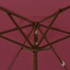 vidaXL Garden Parasol with Wooden Pole Bordeaux Red 196x231 cm