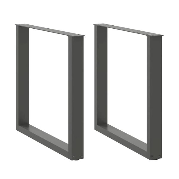 vidaXL Dining Table Legs U-Shaped 2 pcs Anthracite 90x(72-73) cm Steel