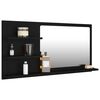vidaXL Bathroom Mirror Black 90x10.5x45 cm Engineered Wood