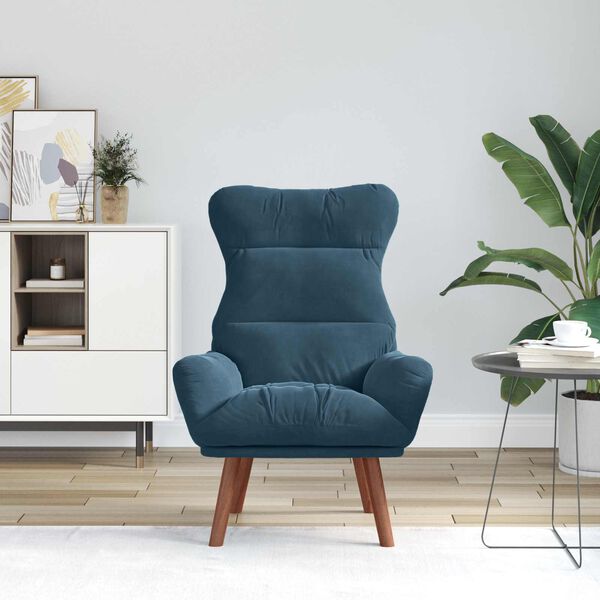 vidaXL Armchair Blue 69 x 74 x 93 cm Velvet