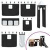 vidaXL Kids' Loft Bed with Tower White&Black 90x190 cm Solid Wood Pine