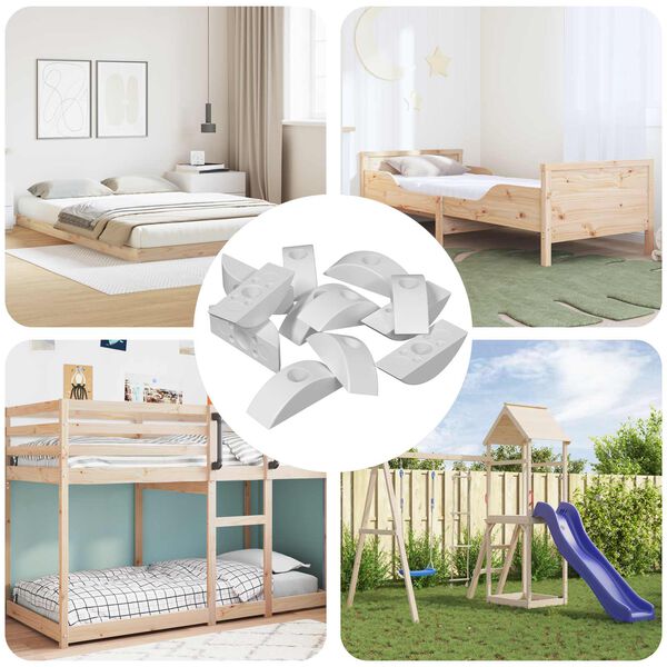 vidaXL Half-moon Washer 18 pcs White M6 Polypropylene