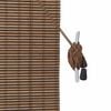 vidaXL Roller Blind with Curtains Manual Brown 90 x 220 cm Bamboo