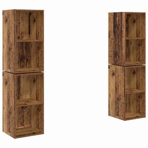 vidaXL TV Cabinet Set 4 pcs Old Wood 37 x 37 x 72 cm Engineered Wood
