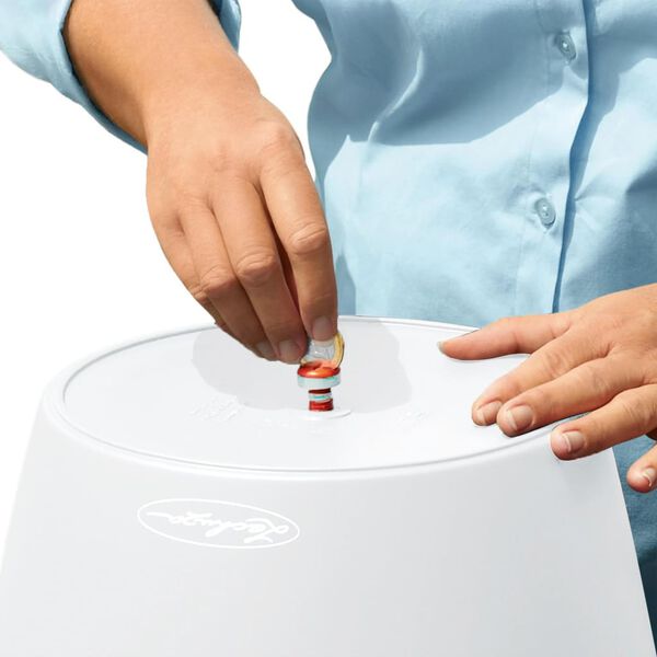 LECHUZA Planter Classico Color 28 ALL-IN-ONE White High Gloss 13190