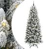 vidaXL Artificial Christmas Tree with 300 LEDs with Stand White 240 cm