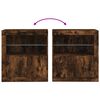 vidaXL Sideboard with LED Lights Smoked Oak 60.5x37x67 cm