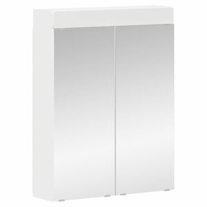 vidaXL Bathroom Mirror Cabinet with Door TULUM White 60 x 16.5 x 78 cm