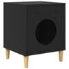 vidaXL Cat House Black 42.5 x 40 x 53 cm Engineered Wood