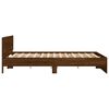vidaXL Bed Frame without Mattress Brown Oak 200x200 cm