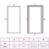 vidaXL Interior Door 93x201.5 cm White ESG Glass and Aluminium