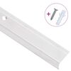 vidaXL Stair Nosings in L-shape 15 pcs Aluminium 90 cm Silver