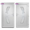 vidaXL Front Door White 88x200 cm PVC