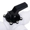 vidaXL Swimming Pool 3-Way Ball Valve White and Black