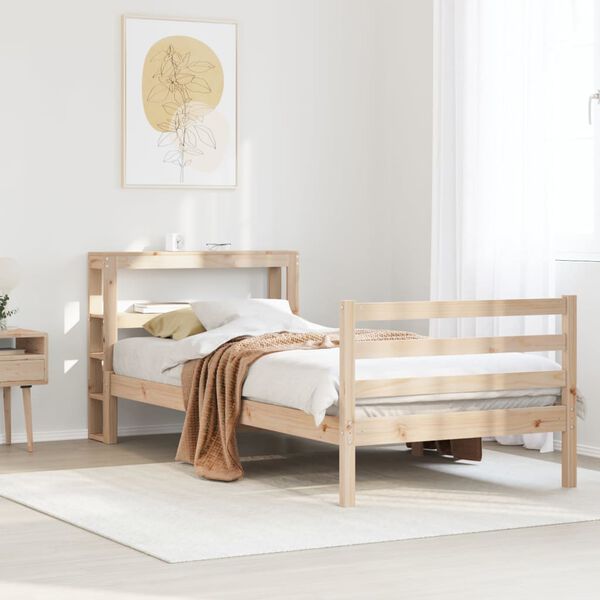 vidaXL Bed Frame without Mattress 90x200 cm Solid Wood Pine