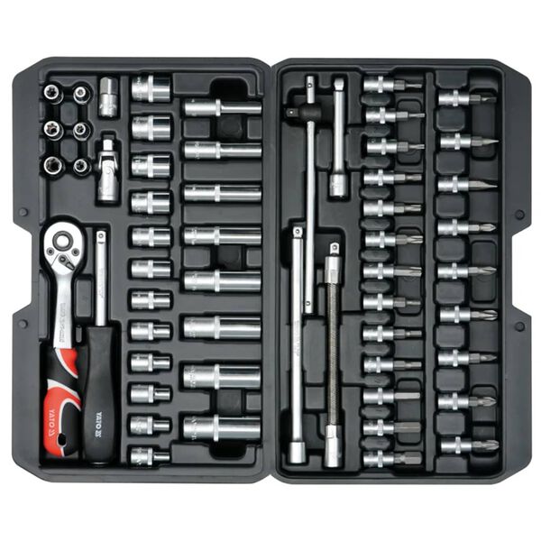 YATO 56 Piece Tool Set Metal Black YT-14501