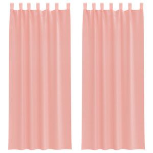 vidaXL Voile Curtains with Loops 2 pcs Pink 140x260 cm