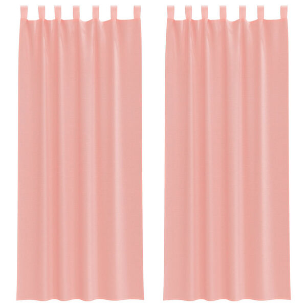 vidaXL Voile Curtains with Loops 2 pcs Pink 140x260 cm