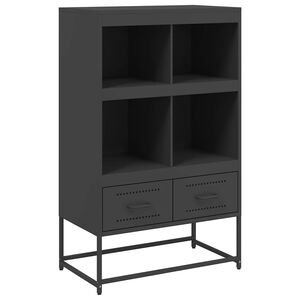 vidaXL Highboard Black 68x39x111,5 cm Steel