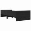 vidaXL Bed Frame with Drawer Black Oak 100 x 200 cm Solid Pine Wood