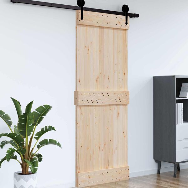 vidaXL Door NARVIK Natural 95 x 210 cm Solid Pine Wood
