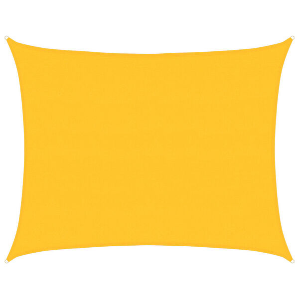 vidaXL Sunshade Sail 160 g/m² Rectangular Yellow 6x7 m HDPE
