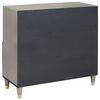 vidaXL Sideboard Grey and Gold 80 x 33 x 75 cm Solid Mango Wood