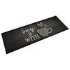 vidaXL Kitchen Rug Washable Cup Black 60x180 cm Velvet