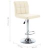 vidaXL Bar Stools 2 pcs Cream Faux Leather