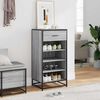 vidaXL Shoe Rack Grey Sonoma 48x38x97.5 cm Engineered Wood