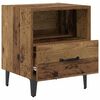 vidaXL Bedside Cabinet with Drawer 2 pcs Old wood 40 x 35 x 47.5 cm