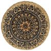 vidaXL Placemats 6 pcs Dark Blue 38 cm Round Jute