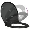vidaXL Toilet Seat Black 44.8 x 37.3 x 4.2 cm Duroplast
