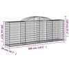 vidaXL Arched Gabion Baskets 12 pcs 300x50x100/120 cm Galvanised Iron