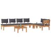 vidaXL Garden Sofa Set 5 pcs Brown and Grey