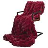vidaXL Faux Rabbit Fur Blanket Olite Bordeaux Red 220 x 240 cm