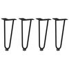 vidaXL Hairpin Legs for Coffee Table 4 pcs Black 30 cm Solid Steel
