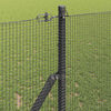 vidaXL Fence Post Grey 10 x 1.2 m (12 x 12 mm mesh) Steel and PVC