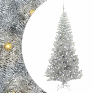 vidaXL Christmas Tree Silver 240 cm PET