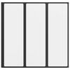 vidaXL Shower Screen Folding Black 120 x 2 x 117 cm Aluminium and PP