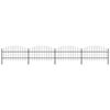 vidaXL Garden Fence with Spear Top Steel 671x100 cm Black