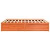 vidaXL Bed Frame without Mattress Wax Brown 200x200 cm Solid Wood Pine