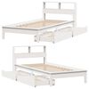 vidaXL Bookcase Bed without Mattress White 100x200 cm Solid Wood Pine