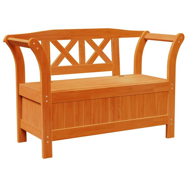 vidaXL Outdoor Bench Brown 119 x 44 x 76 cm Solid Pine Wood