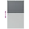 vidaXL Window Blind with Curtains Manual Dark grey Aluminium
