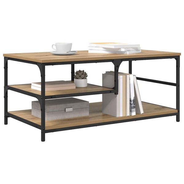 vidaXL Coffee Table Artisan Oak 90 x 49 x 40 cm Engineered Wood